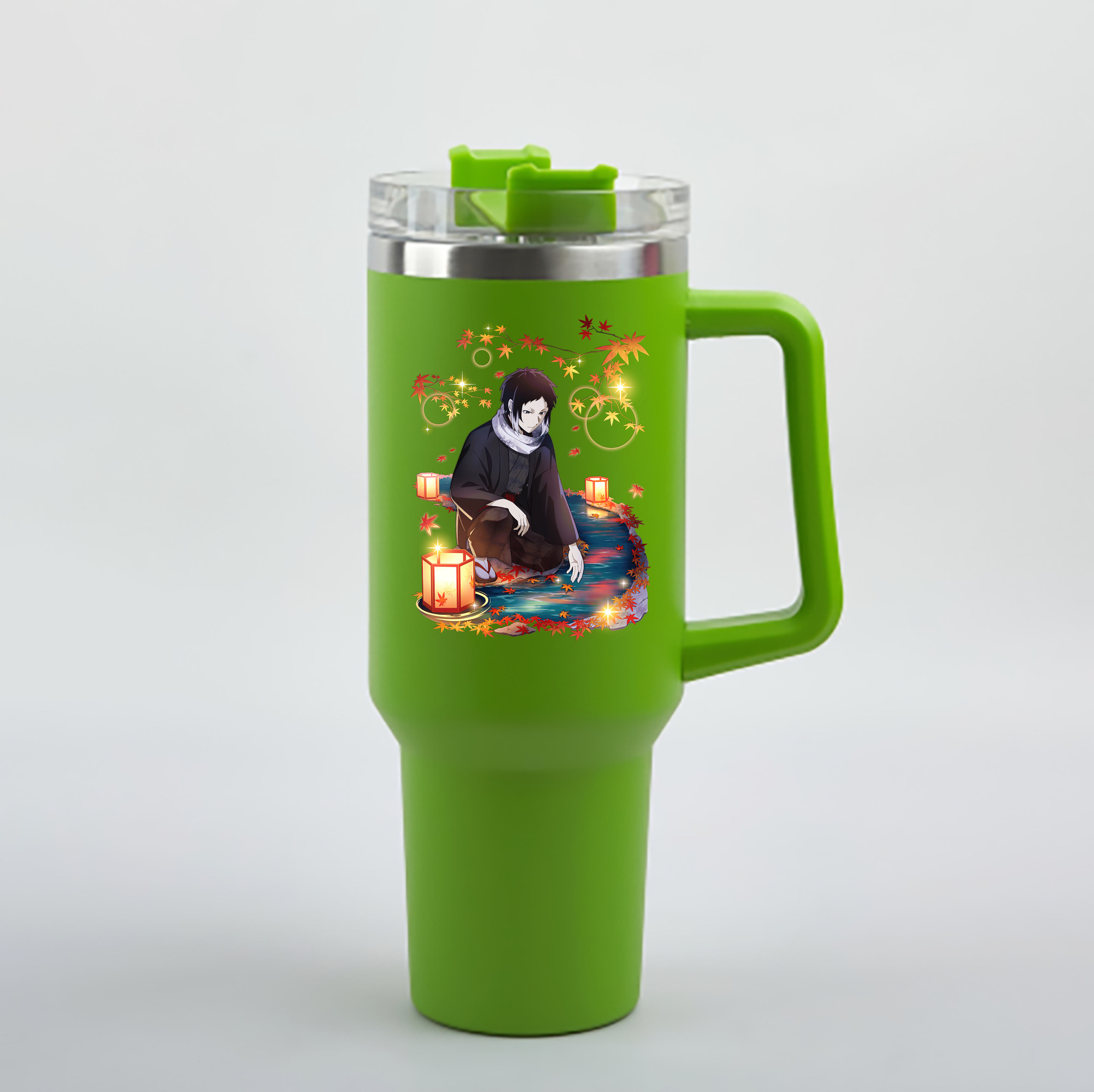 （画像用） 文豪ストレイドッグス Bungo Stray Dogs 1200mL車用タンブラー - クリスタルステッカー（プラスチックストロー付き）